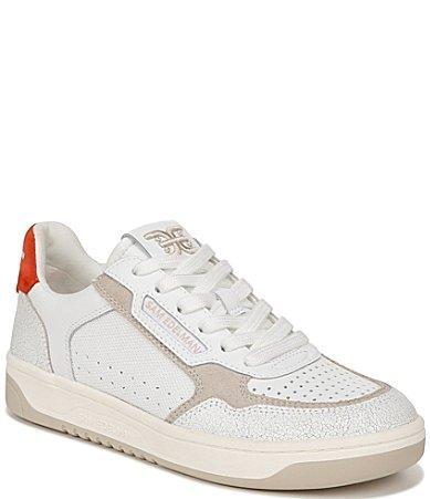 Sam Edelman Harper Leather Suede and Fabric Low-Top Retro Skater Sneakers Product Image