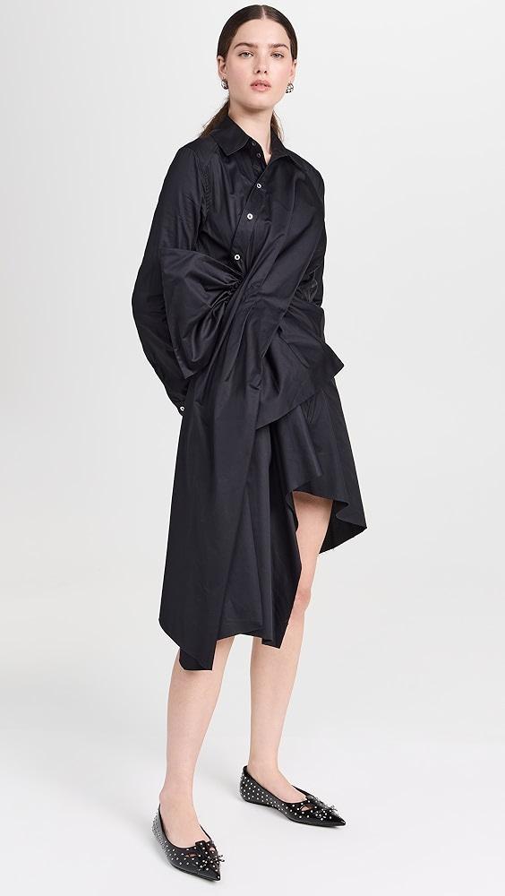 Marques Almeida Shirt Dress with Draped Side Bow | Shopbop Product Image