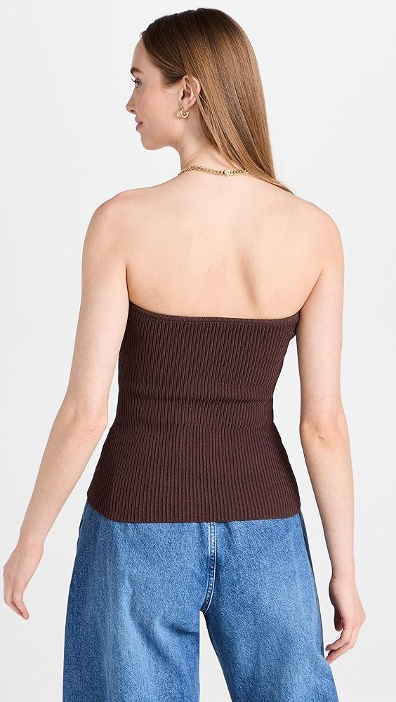 Pixie Market Brown Cass Bustier Knit Top | Shopbop Product Image