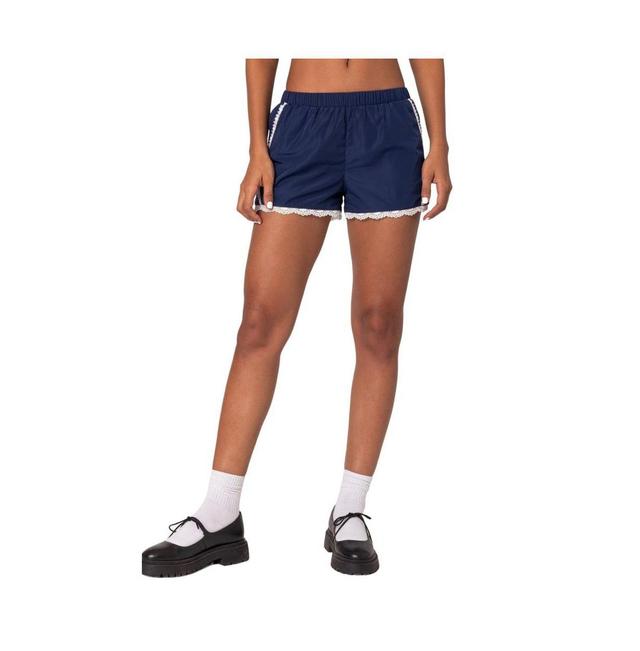 Edikted Womens Kallie Lacey Track Shorts Product Image