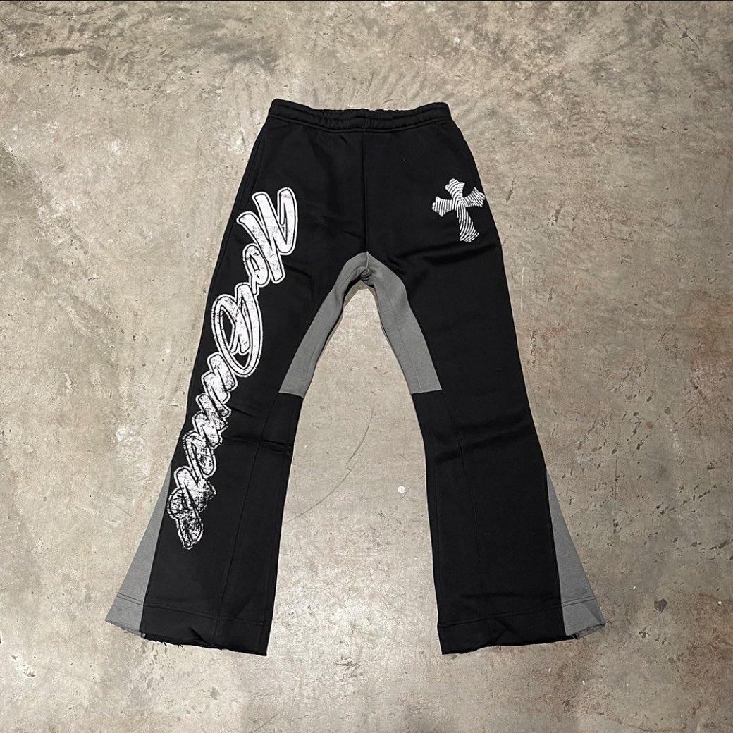 Unisex Men's Faith Letter Print Flared SweatPants Product Image