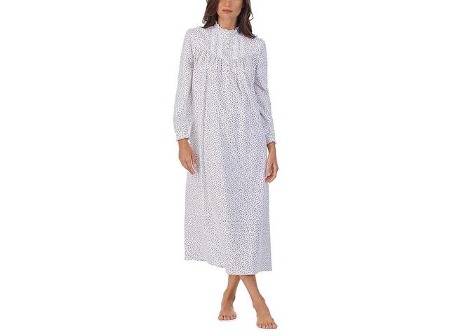 Eileen West Cotton Flannel High Neck Long sleeve Gown (Ditsy Rosebuds) Women's Pajama Product Image