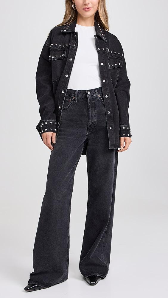 AGOLDE Dame High Rise Wide Leg Jeans | Shopbop Product Image