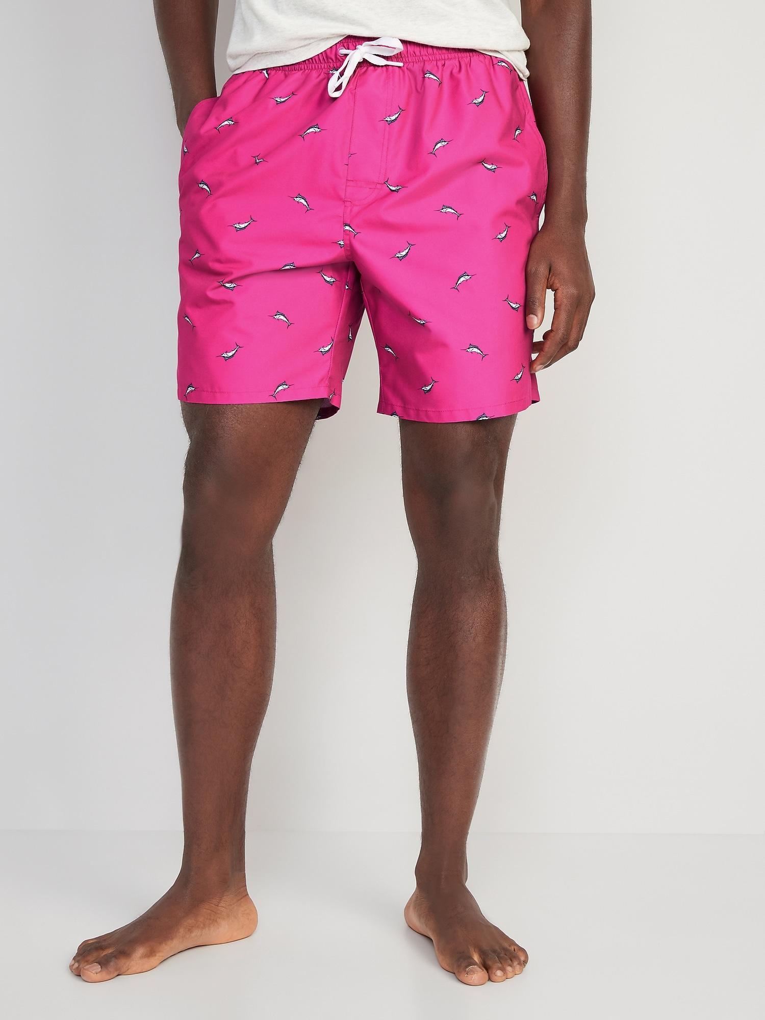 Printed Swim Trunks for Men --7-inch inseam Product Image