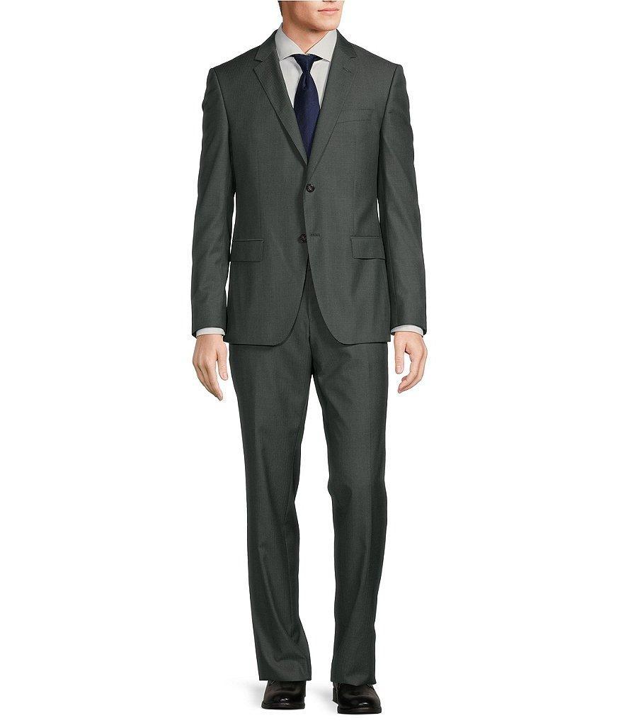 Hugo Boss Slim Fit Flat Front Herringbone Pattern 2-Piece Suit Product Image