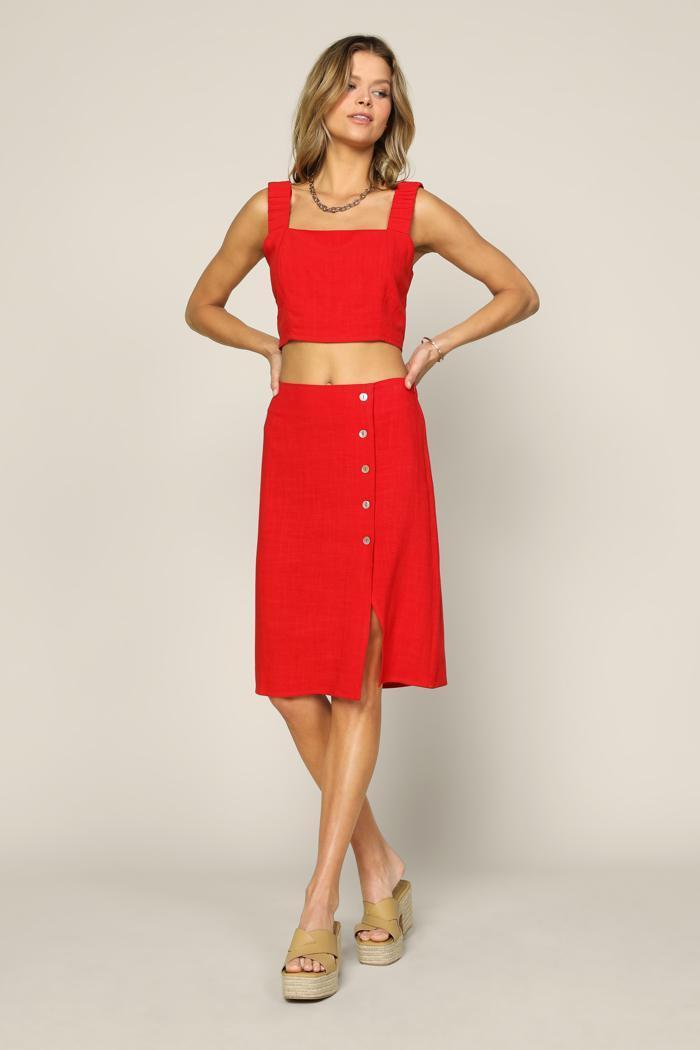 Button Down Midi Skirt product image