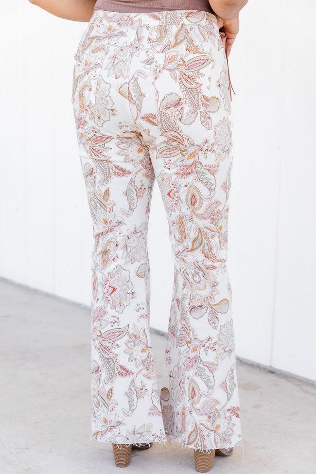 Jolene Paisley Print Flare Jeans FINAL SALE Product Image