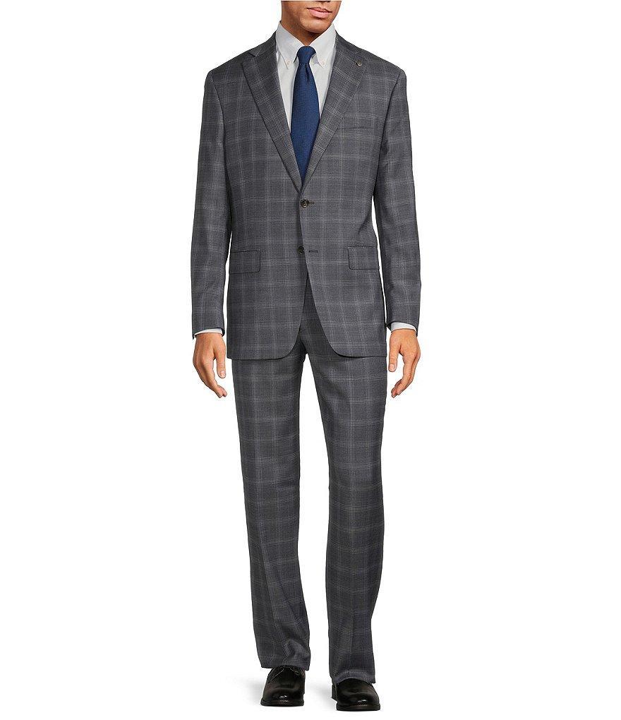 Hart Schaffner Marx Chicago Classic Fit Flat Front Plaid Pattern 2-Piece Suit Product Image