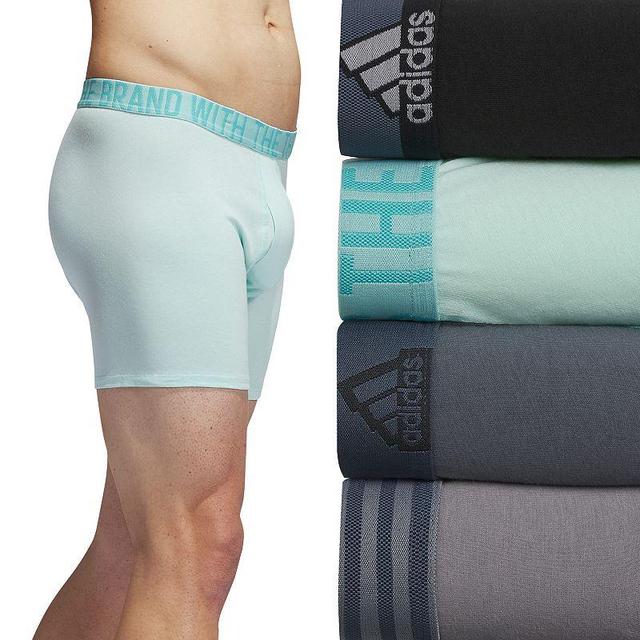 Mens adidas 4-Pack Stretch Cotton Boxer Briefs Product Image