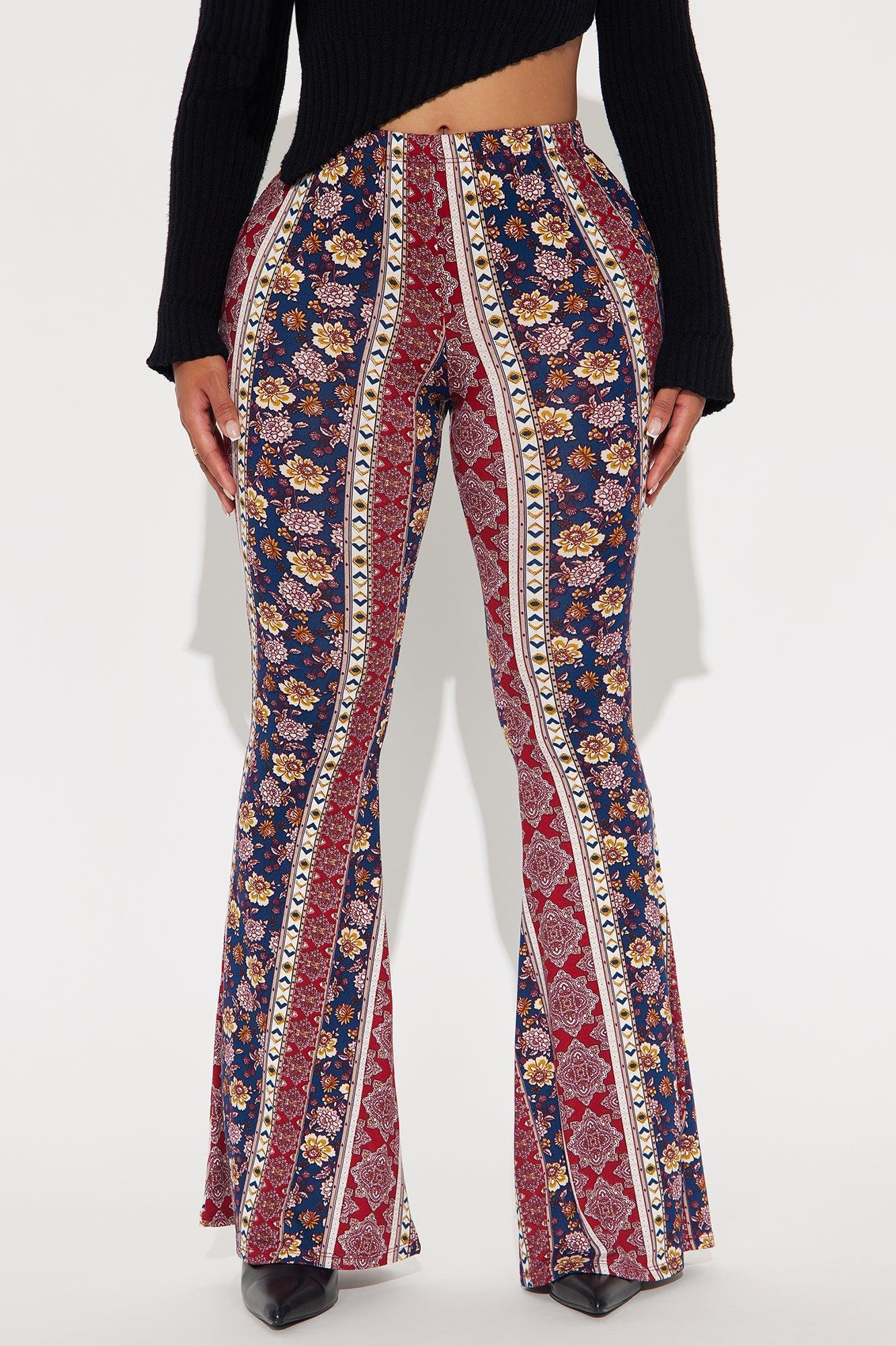 Take Your Time Flare Pant - Navy/combo Product Image