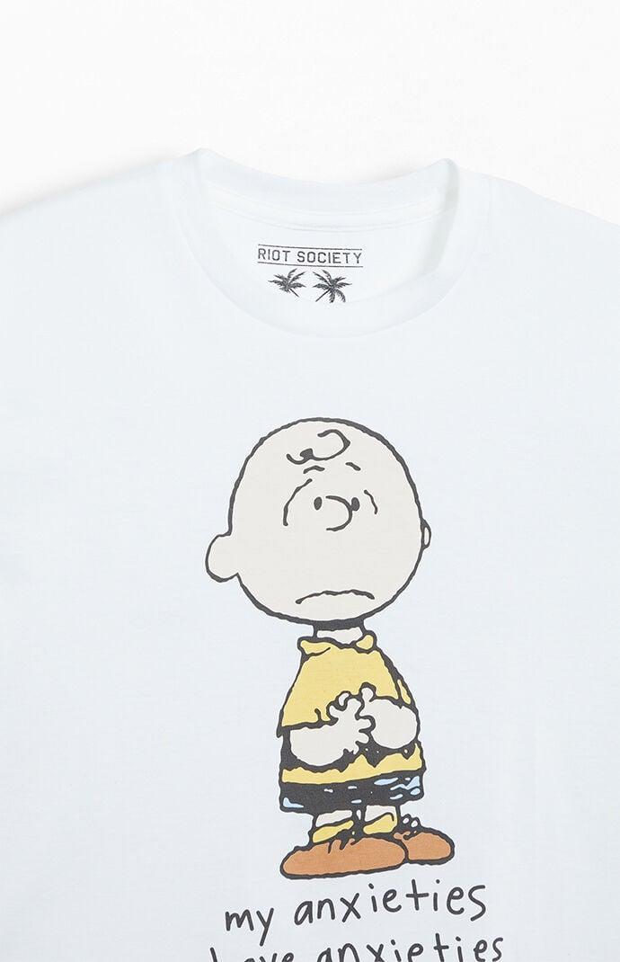 Riot Society Men's Peanuts Charlie Brown Anxiety T-Shirt Product Image