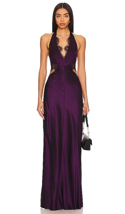 NICHOLAS Kylie Lace Cutout Gown Product Image