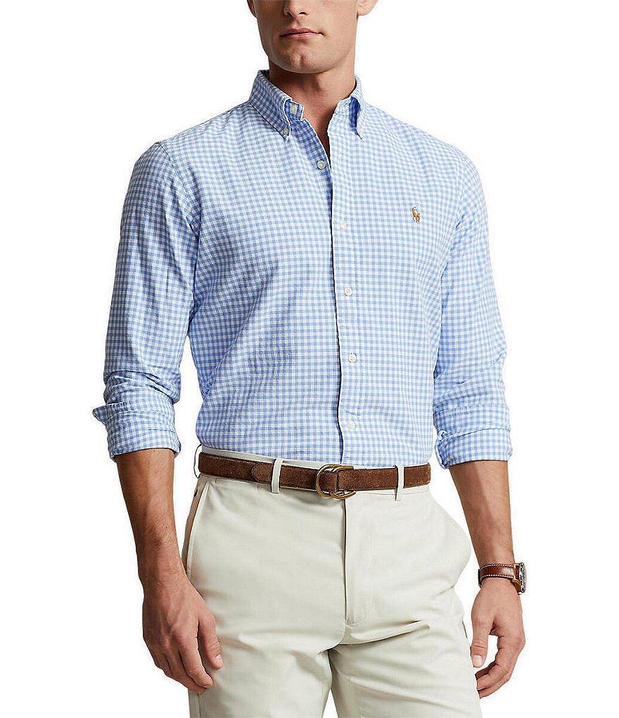 Polo Ralph Lauren Classic Fit Gingham Oxford Long Sleeve Woven Shirt Product Image