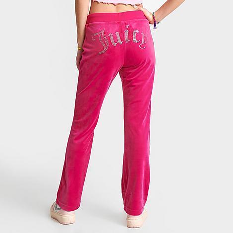 Juicy Couture Womens OG Big Bling Velour Track Pants Product Image