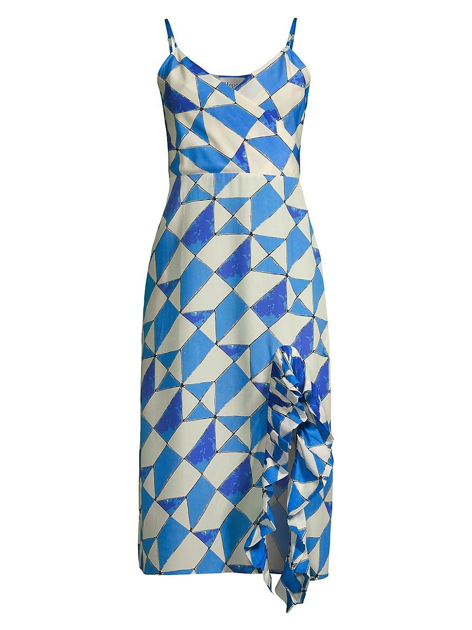 Womens Geometric Surplice Dress Product Image