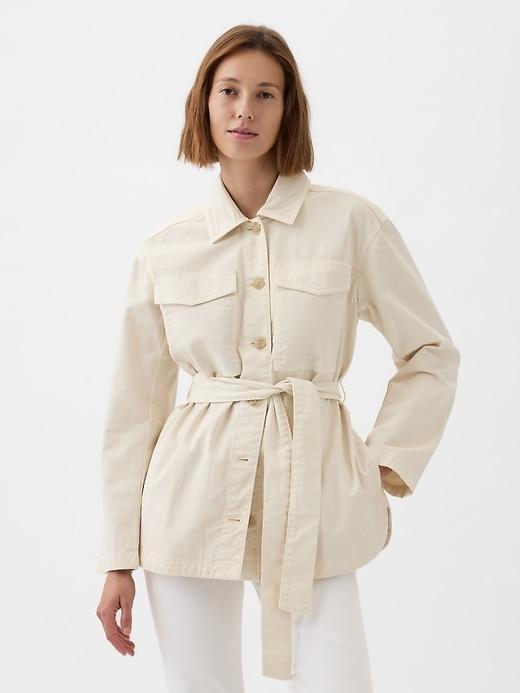 Belted Shirt Jacket Product Image