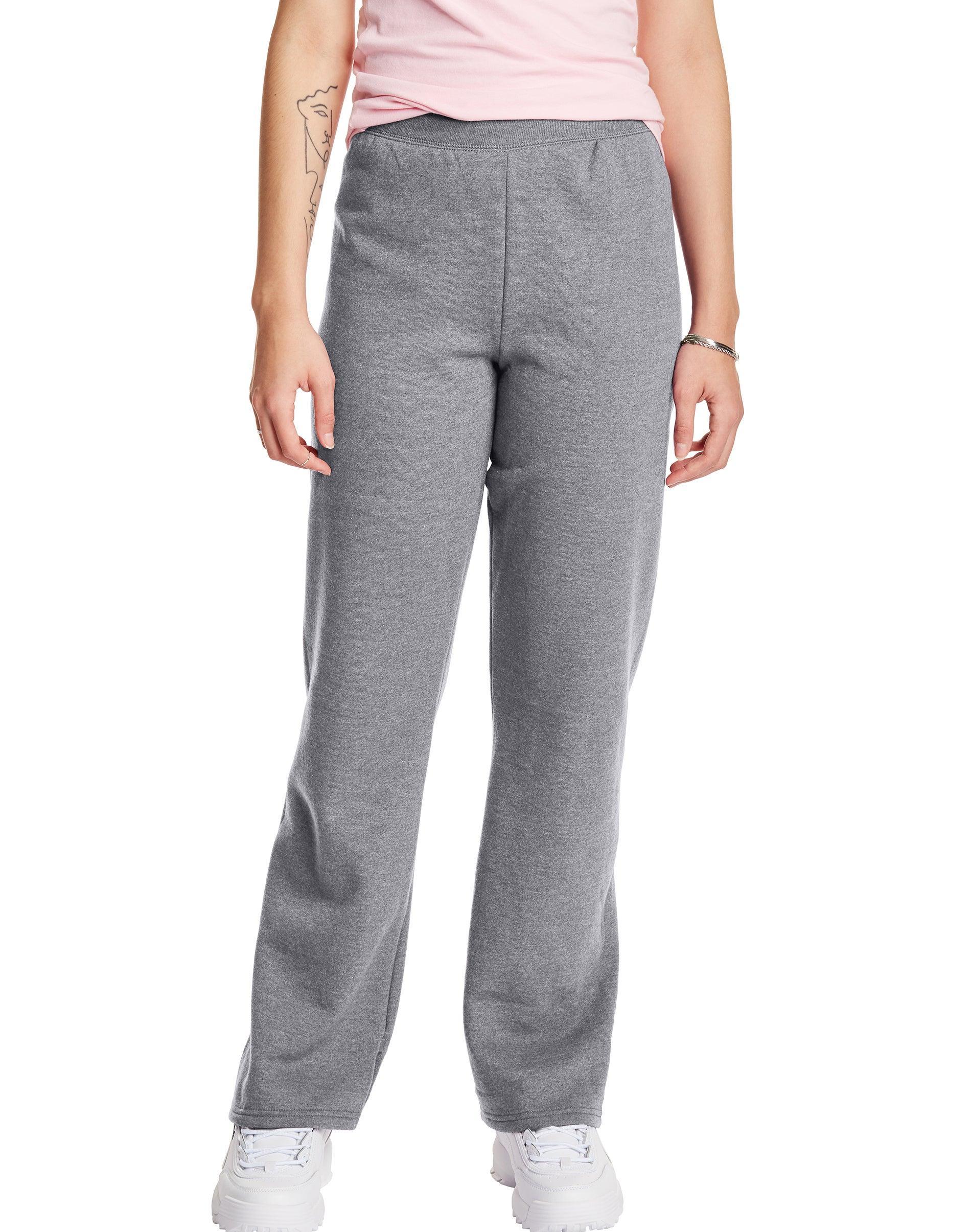 Hanes EcoSmart Womens Fleece Sweatpants, Open Leg, 30 Navy Heather S Product Image