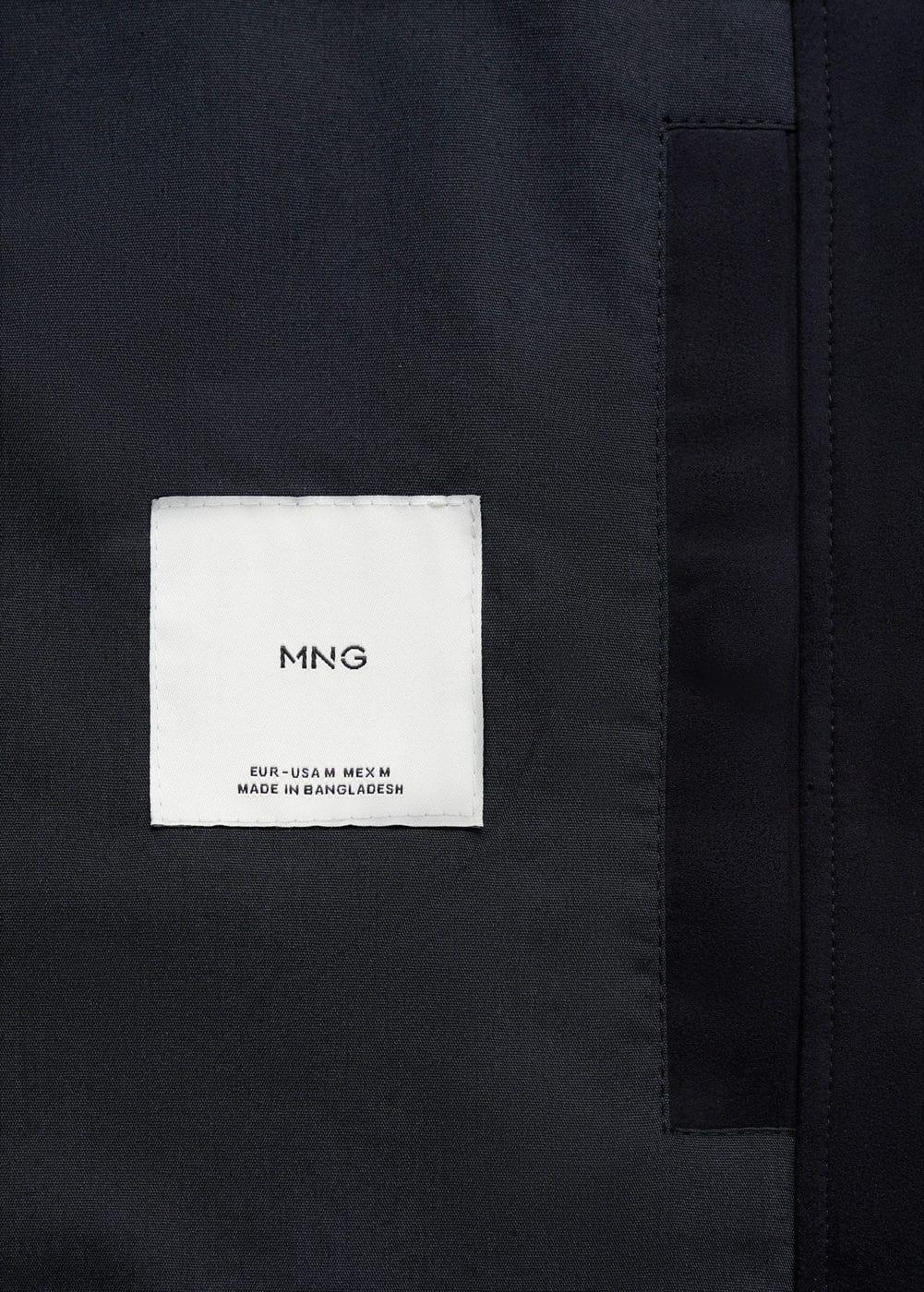 Mango Mens Zipper Detail Suede-Effect Jacket Product Image