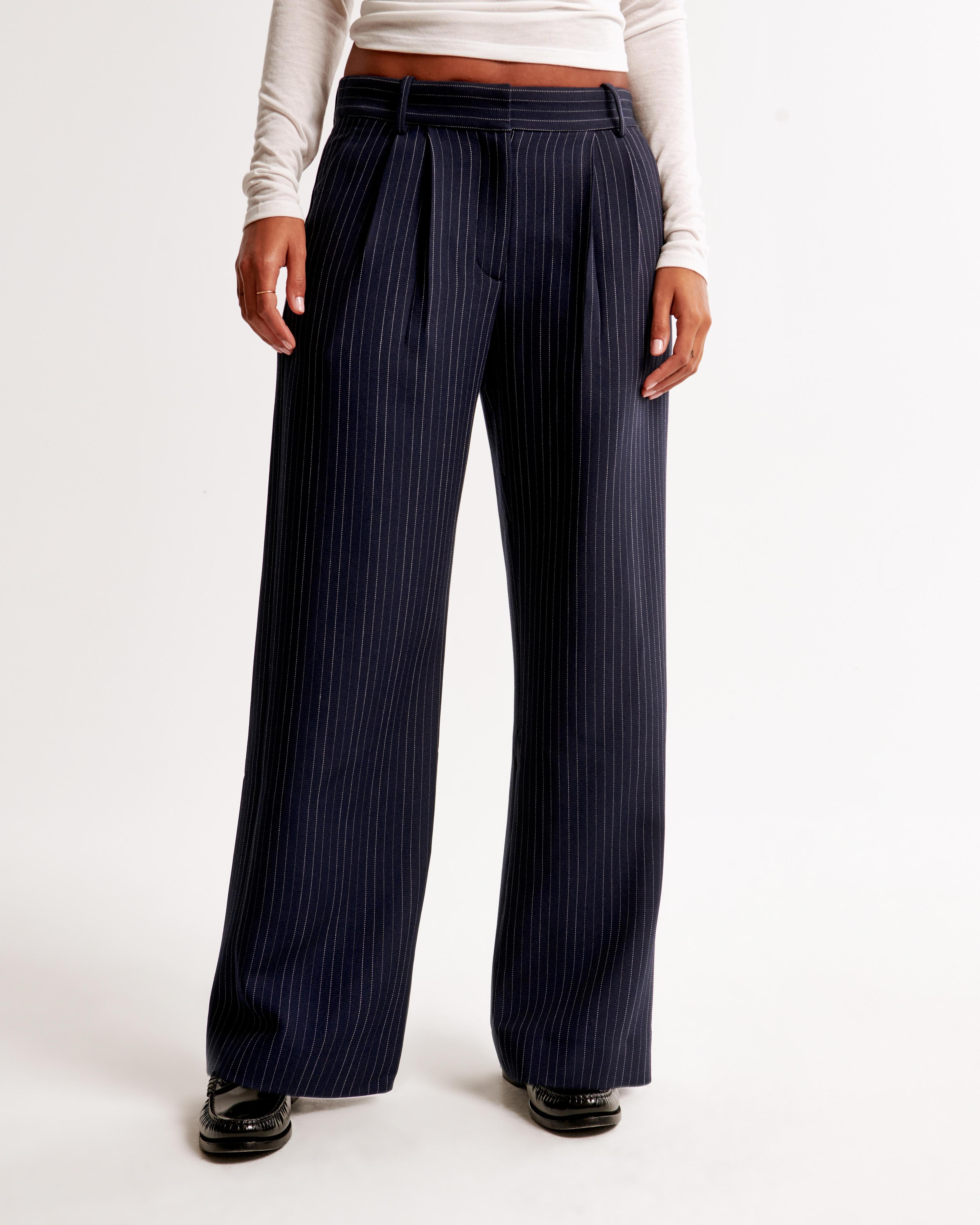 A&F Sloane Low Rise Tailored Wide Leg Pant Product Image