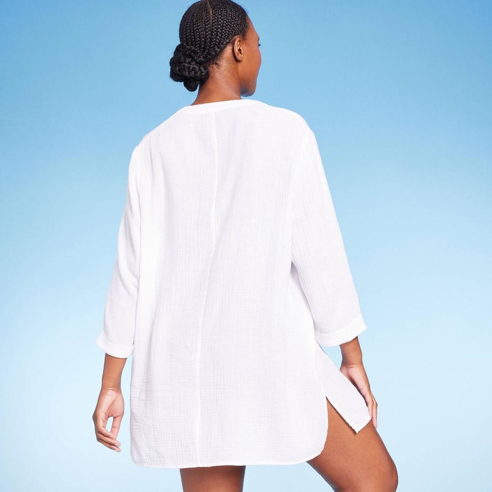 Womens Pullover Tunic Swimsuit Cover Up - Kona Sol White M Product Image