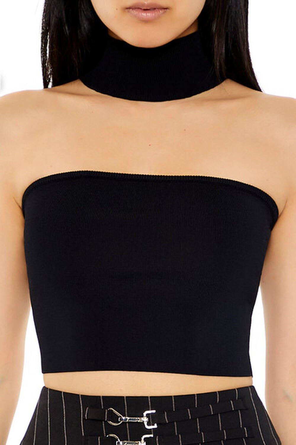 Sweater-Knit Mock Neck Crop Top | Forever 21 Product Image