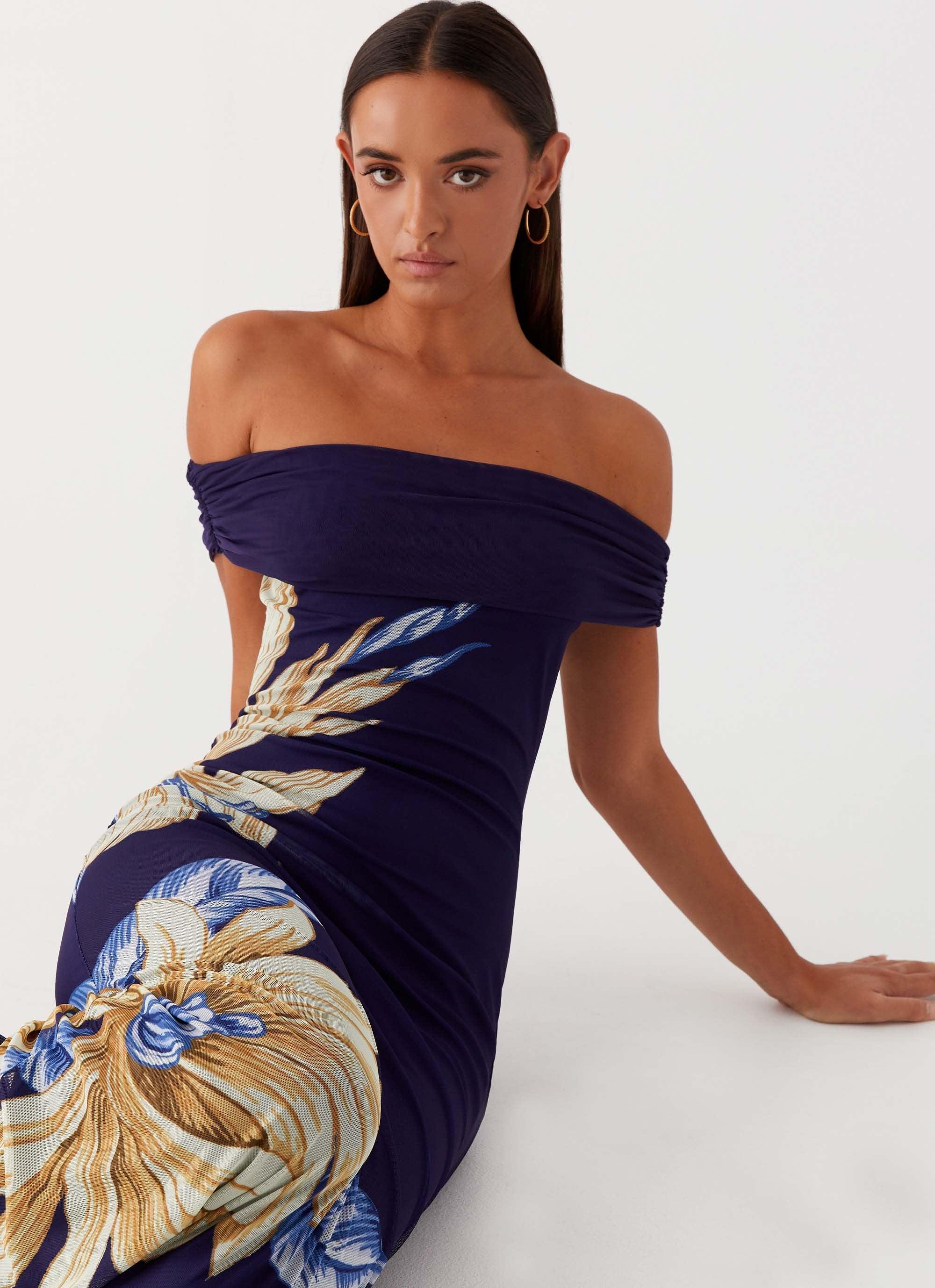 Got Your Attention Maxi Dress - Navy Product Image