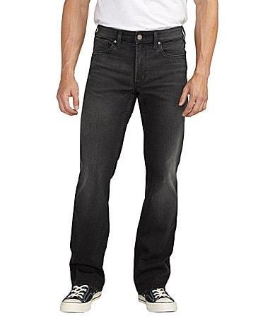 Silver Jeans Co. Zac Relaxed Fit Straight Leg Black Wash Jeans Product Image