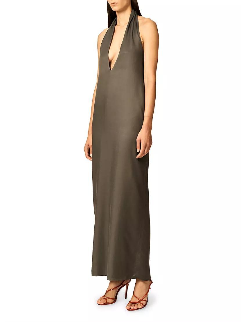 The Sybil Plunge Maxi Dress Product Image