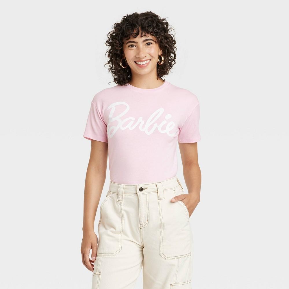 Womens Barbie Logo Classic Short Sleeve Graphic T-Shirt Product Image