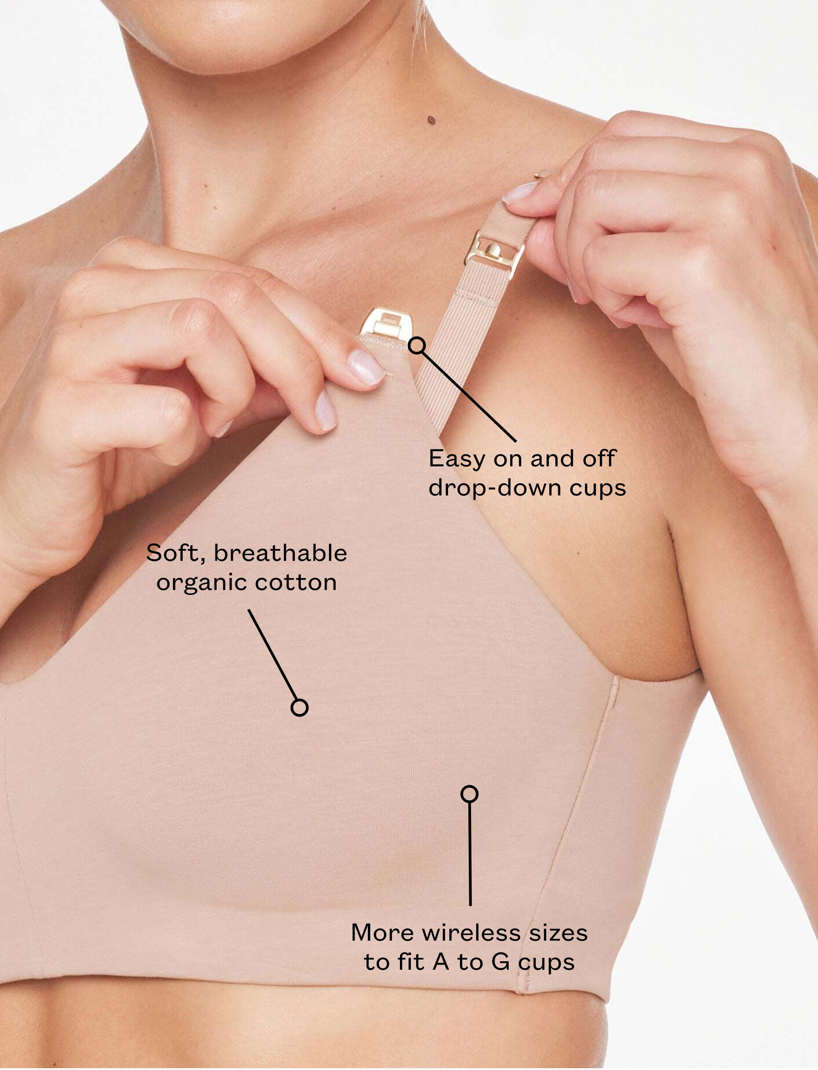 Organic Cloud Cotton Wireless Nursing Bra Bundle Product Image