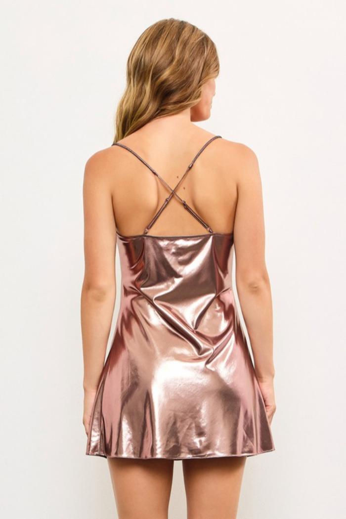 Foil Mini Dress Product Image