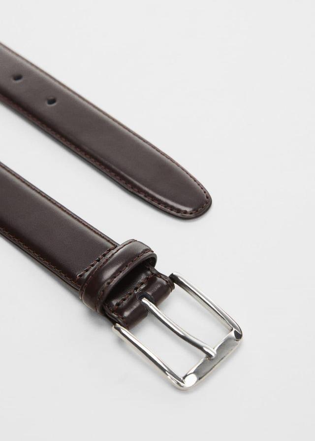 MANGO MAN - Leather belt brownMen Product Image