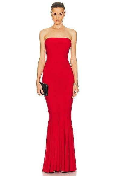 Womens Strapless Fishtail Gown Product Image