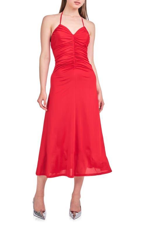 Endless Rose Ruched Halter Midi Dress Product Image