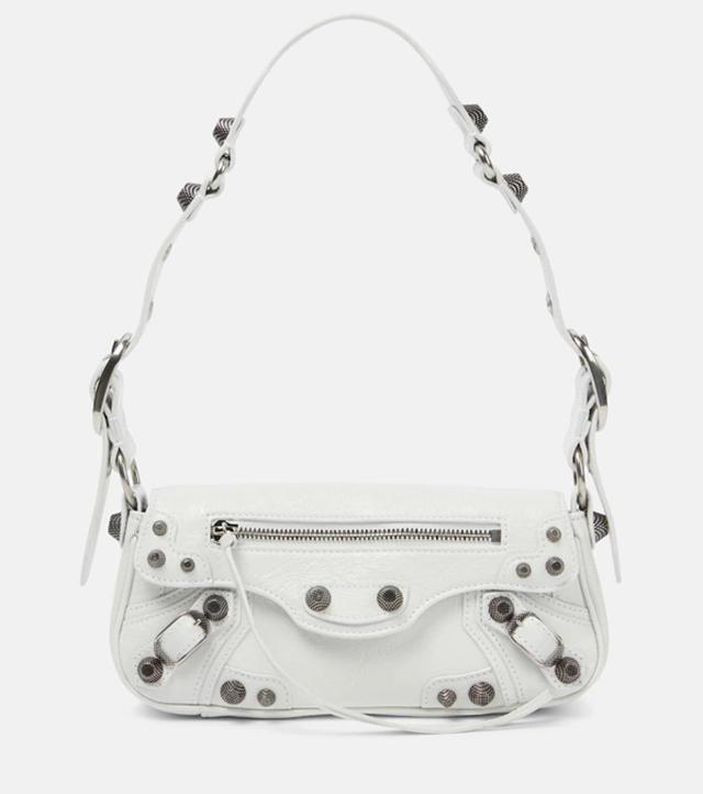 BALENCIAGA Le Cagole Xs Leather Shoulder Bag In White Product Image