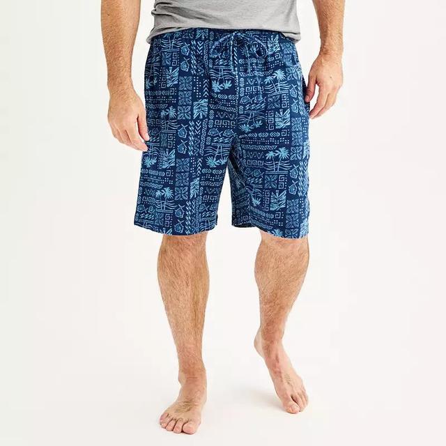 Mens Sonoma Goods For Life Knit Pajama Shorts Block Blue Product Image