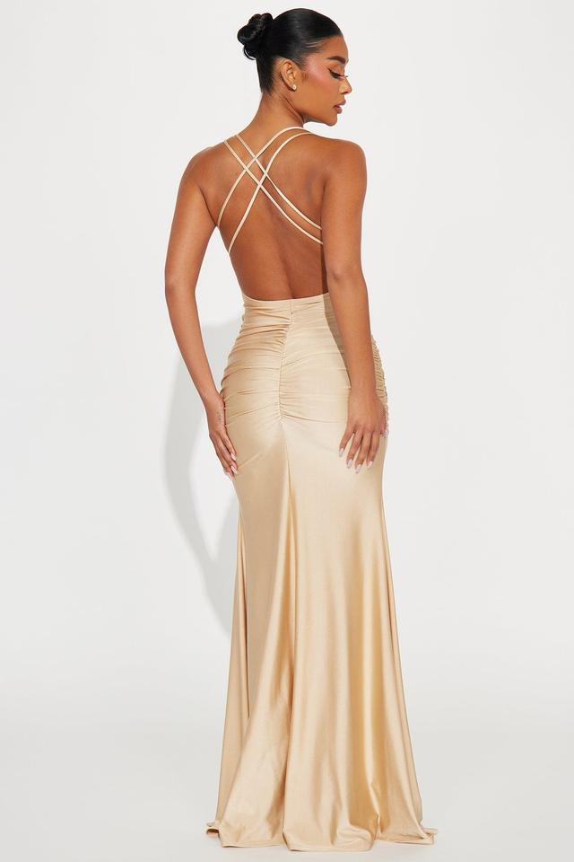 Gabriella Backless Gown - Champagne Product Image