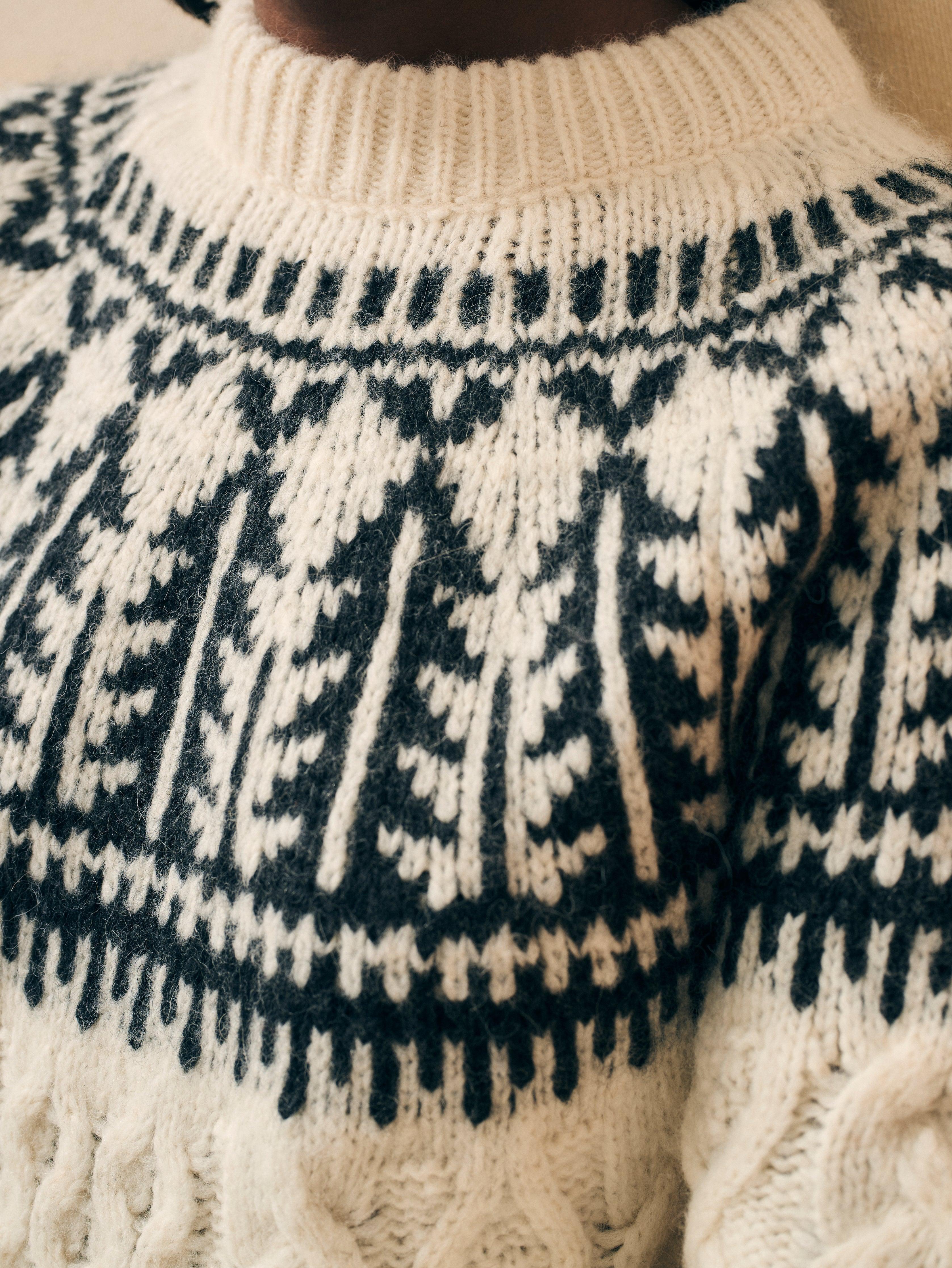 Native Knitter Frost Fair Isle Crew - White Sheep Camp Female Product Image