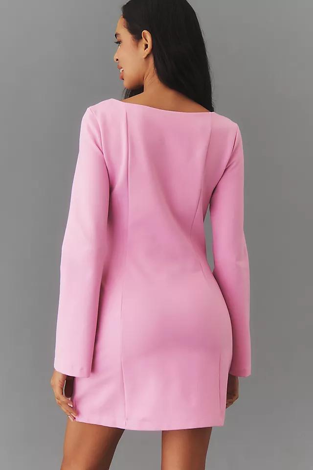 Maeve Long-Sleeve Scoop-Neck Mini Dress Product Image