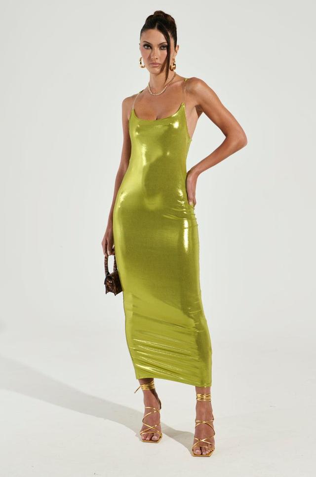 GOOD INTENTIONS LIME MAXI DRESS Product Image