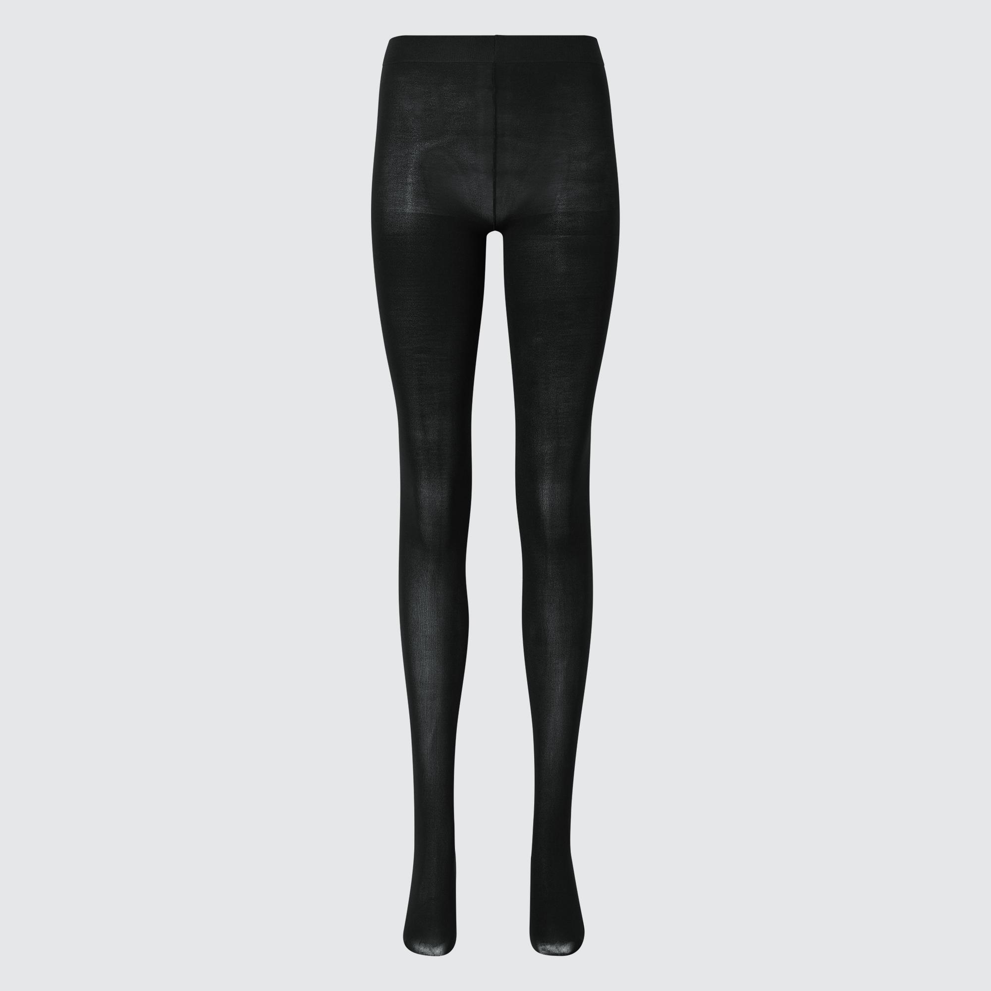 Womens Heattech Tights with Odor Control Black Large UNIQLO US product image