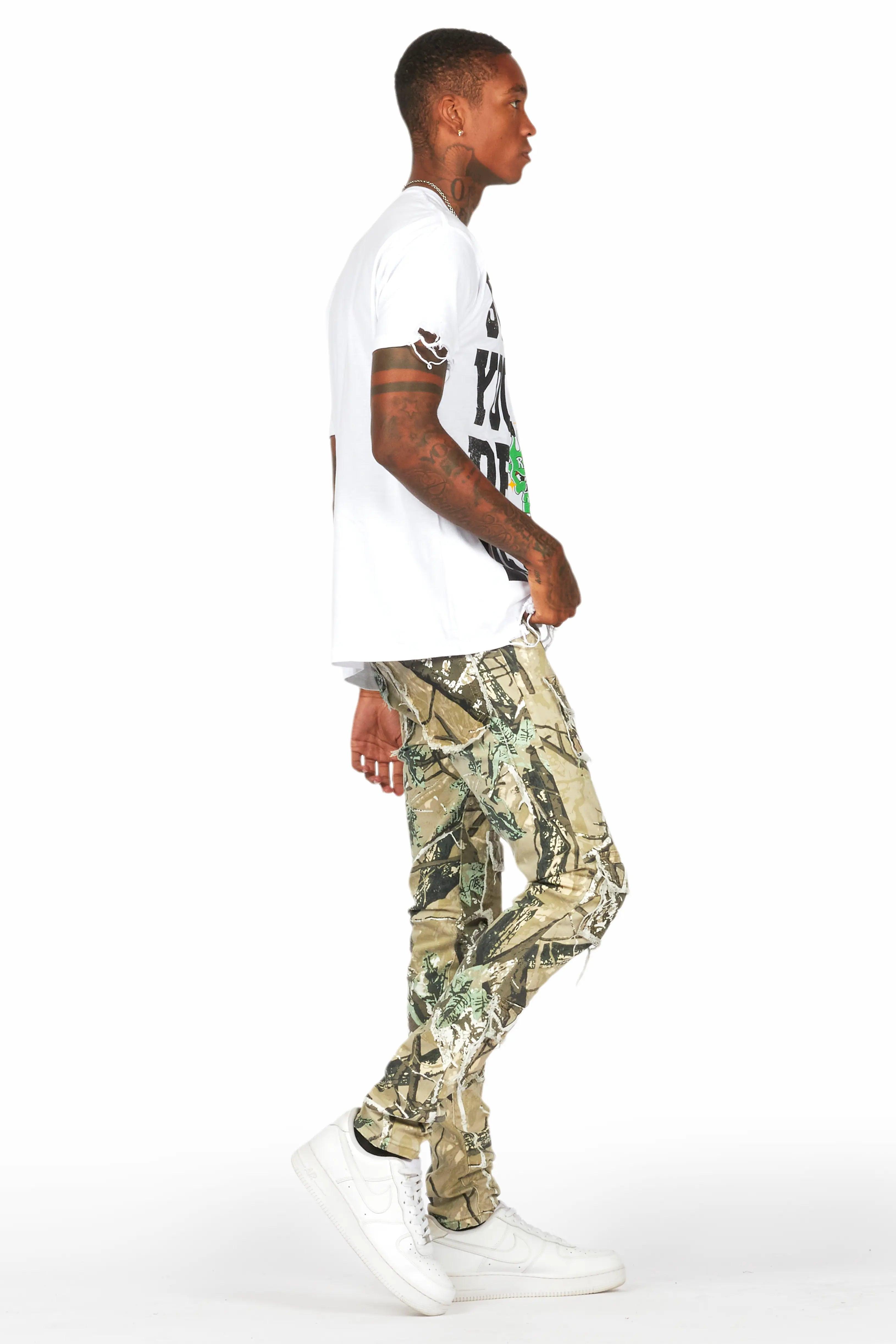 Petrus Tree Camo Slim Fit Jean Male Product Image