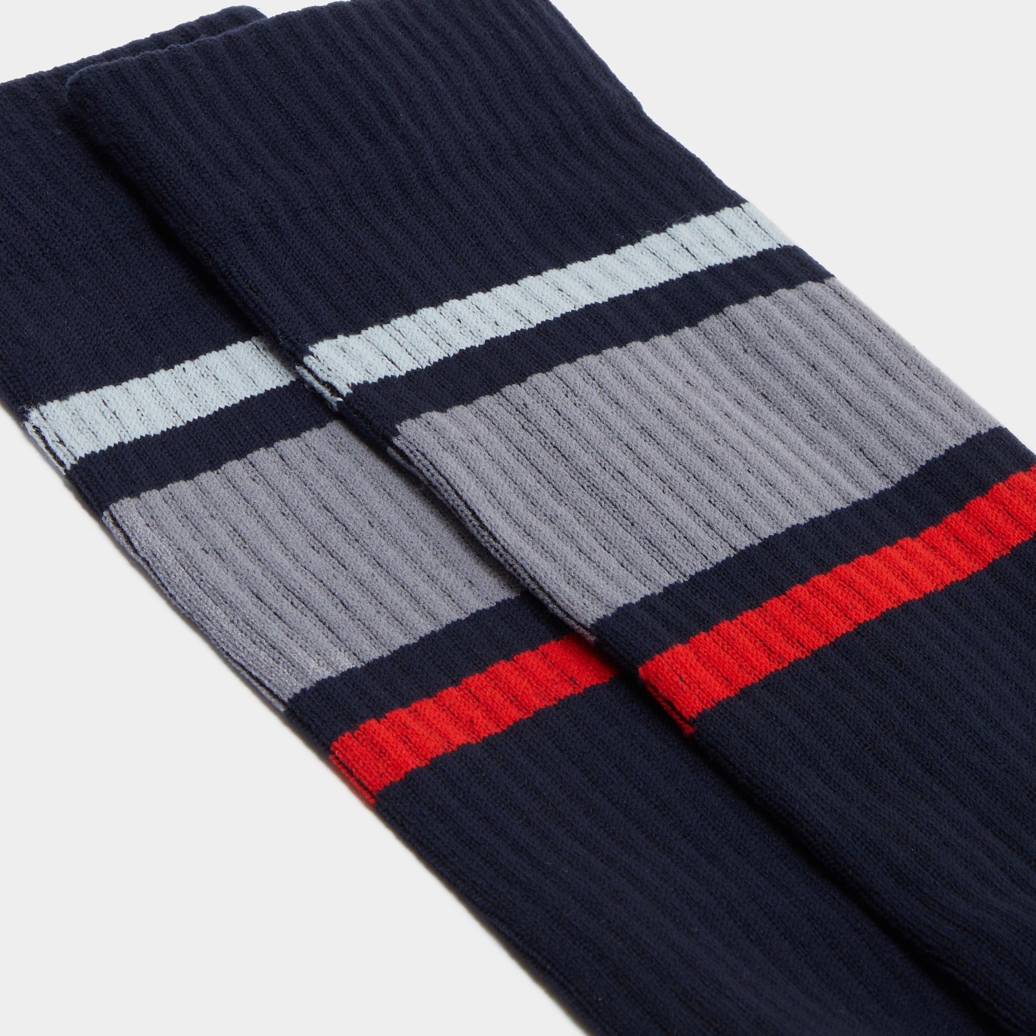 STRIPED RIBBED COMPRESSION CREW SOCK Product Image