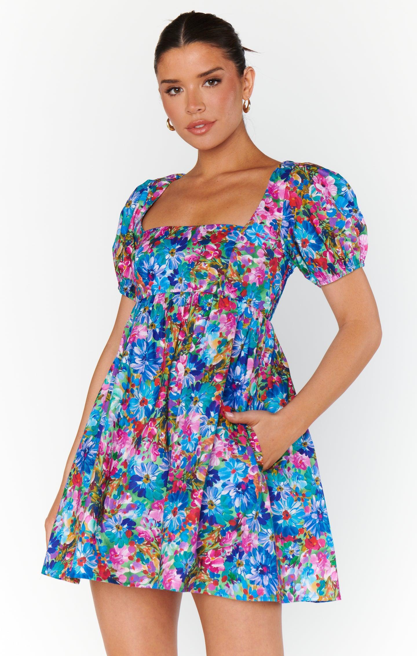 Smitten Babydoll Dress ~ Painterly Meadows Product Image