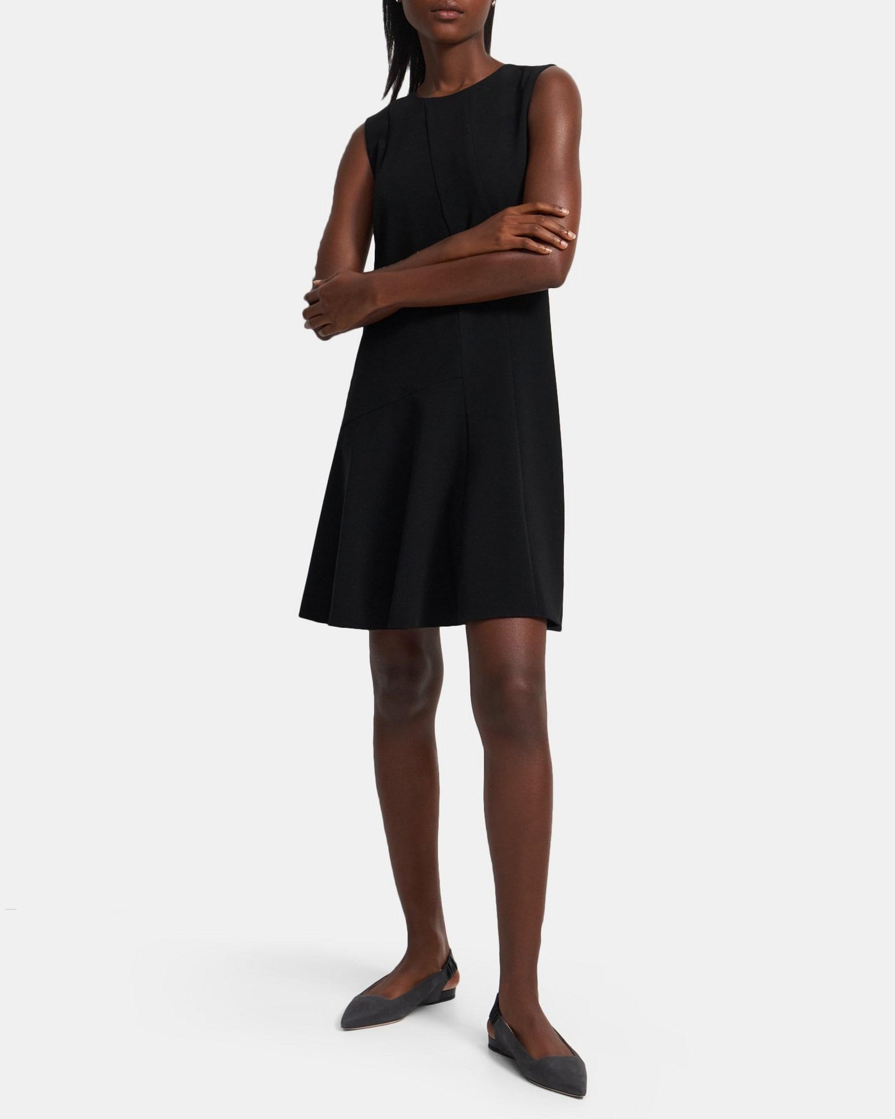 Asymmetric Drape Dress in Crepe Product Image