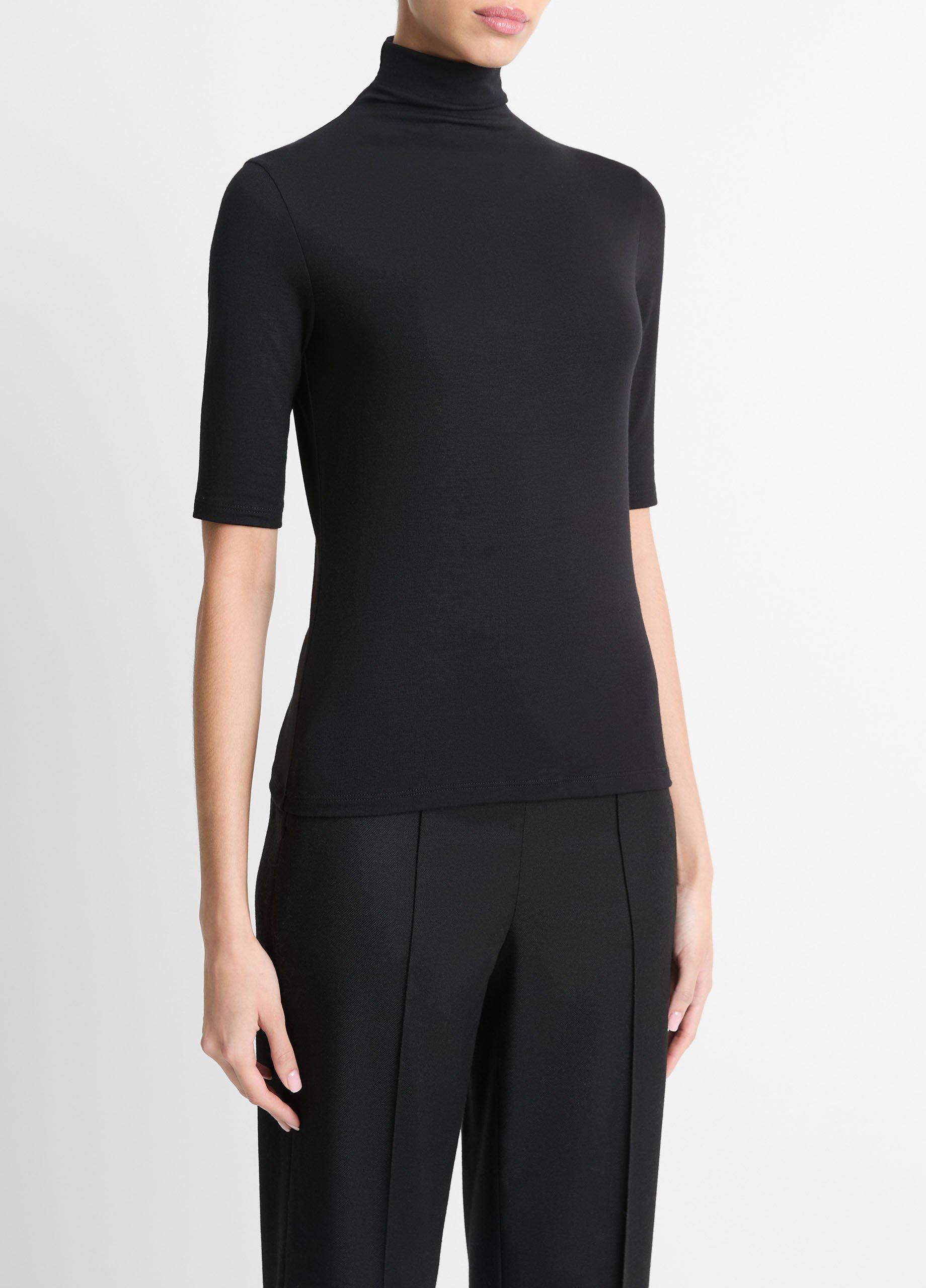 Elbow-Sleeve Turtleneck Product Image