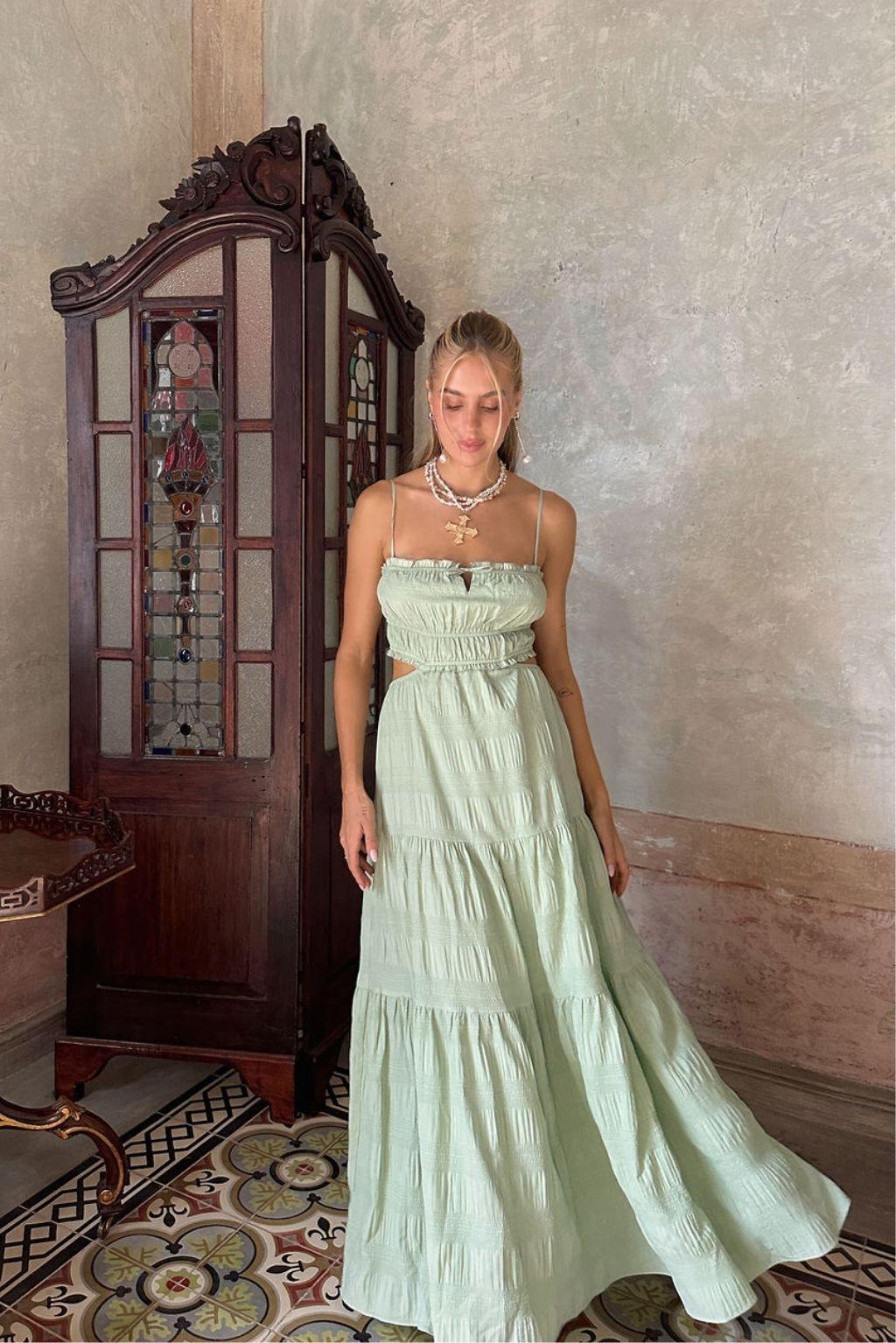 Paola Sage Boho Maxi Dress Product Image