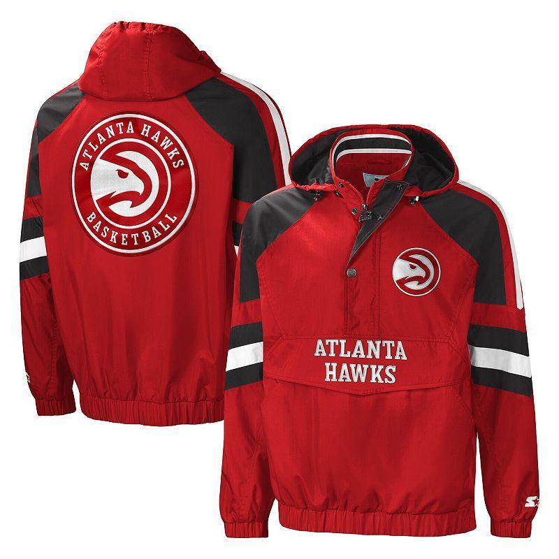 Mens Starter /Black Atlanta Hawks The Pro II Half-Zip Jacket Product Image