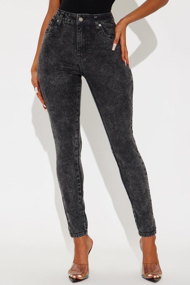 Standing On Business Skinny Jeans - Black Wash Product Image