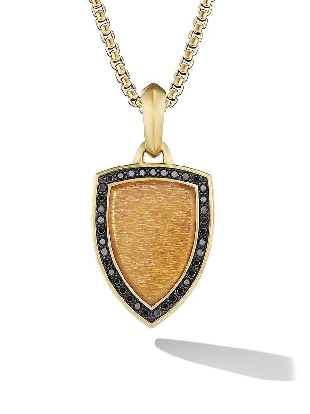 Mens Shield Amulet in 18K Yellow Gold Product Image